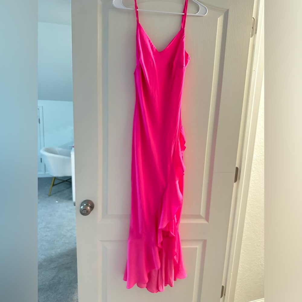 Hot pink maxi dress size small